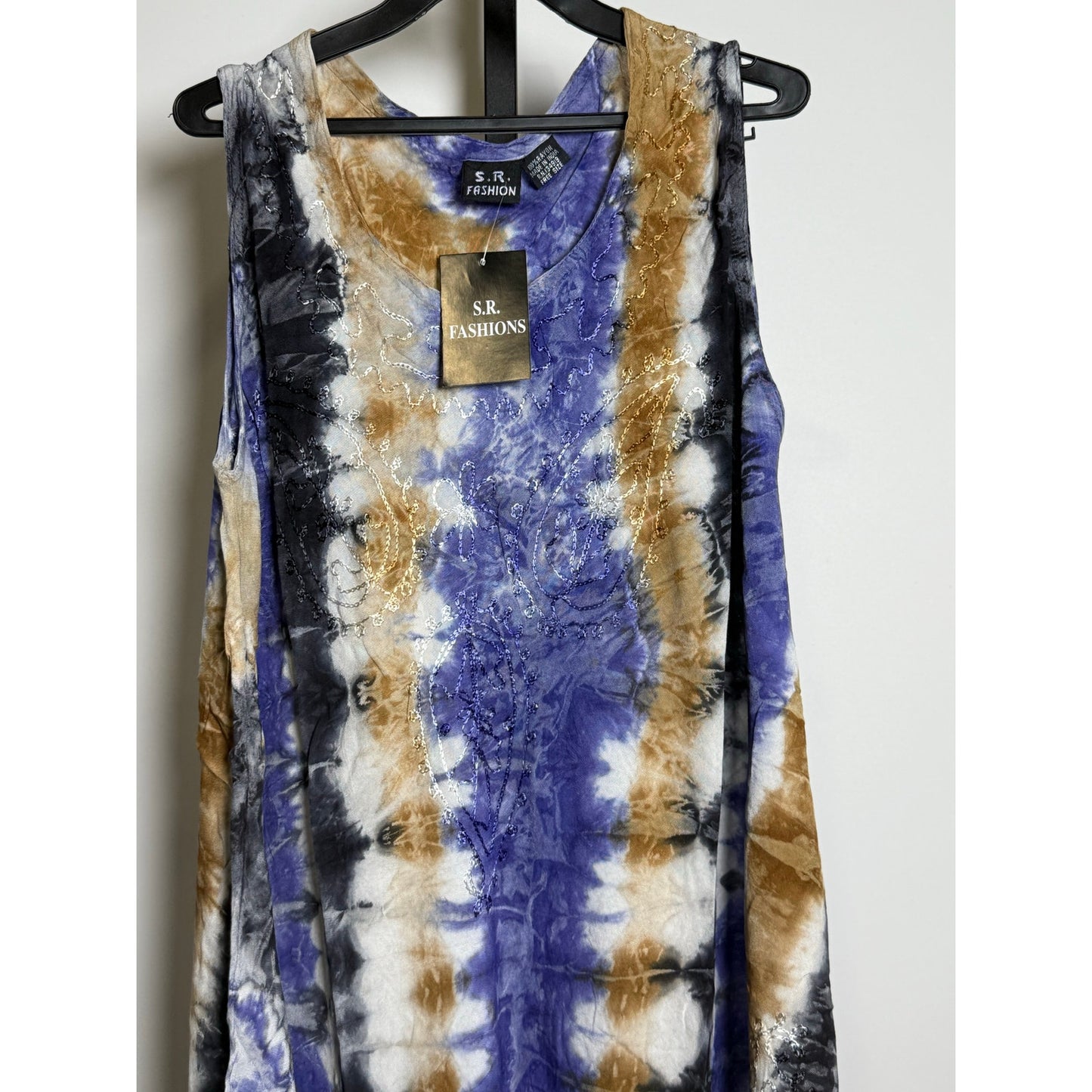 Women Ladies Sleeveless Tie-dye Beach Summer Sundress
Flare Asymmetrical Design