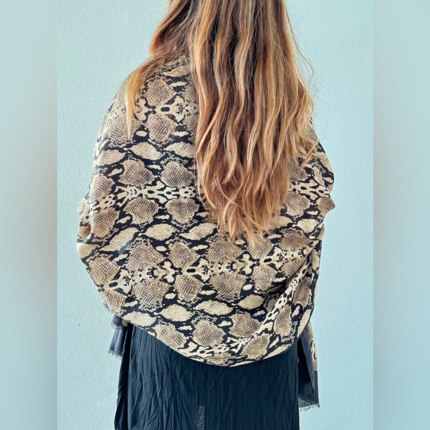 Snake Skin Print Shawl- Scarf