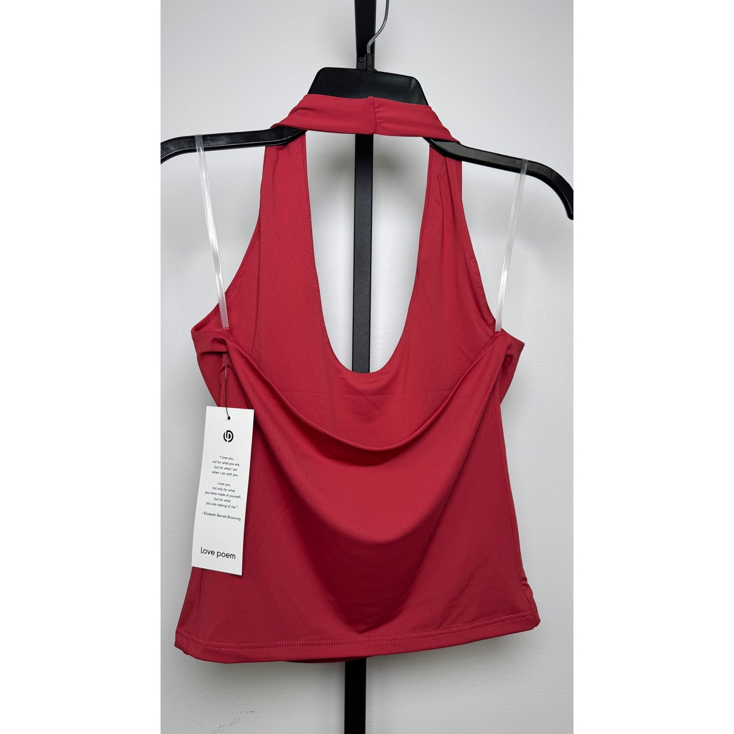 Contour Double Layered Round Neckline Open Back Top