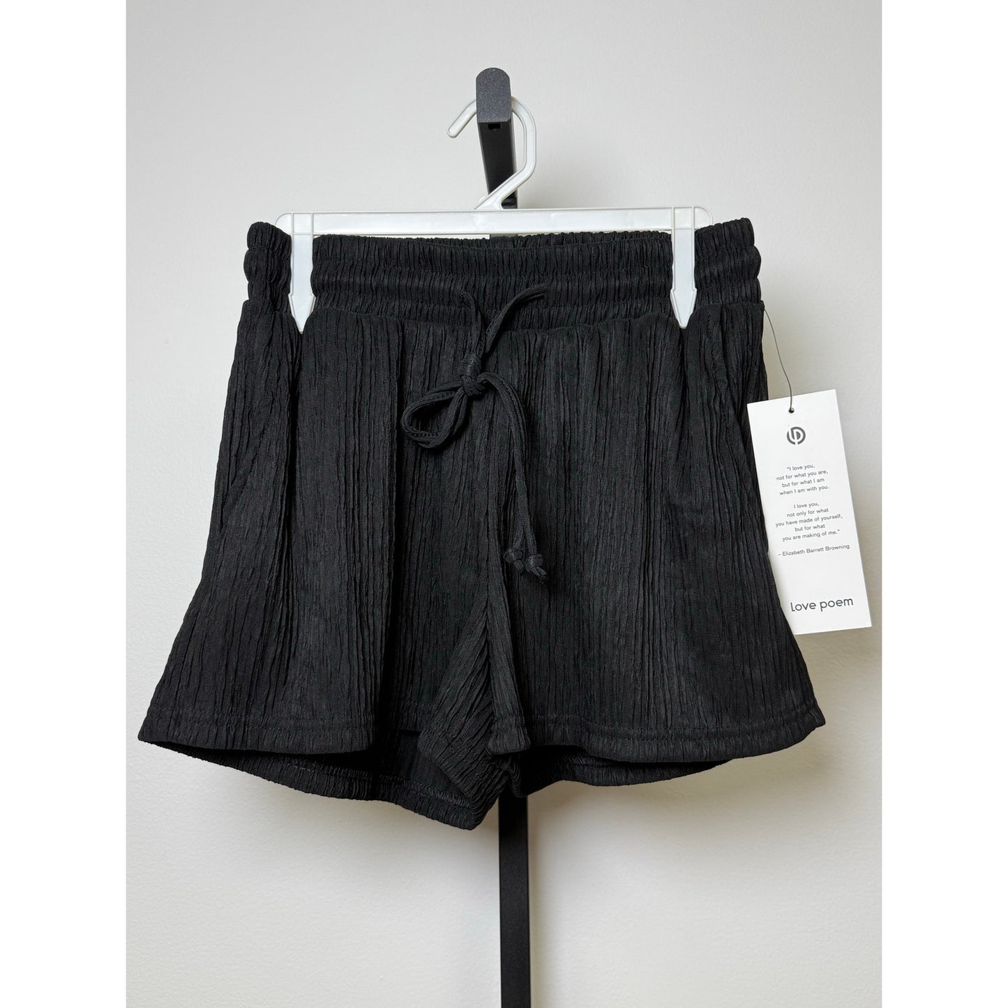 Crinkled Plisse Button Down Shirt Loungewear Shorts Set