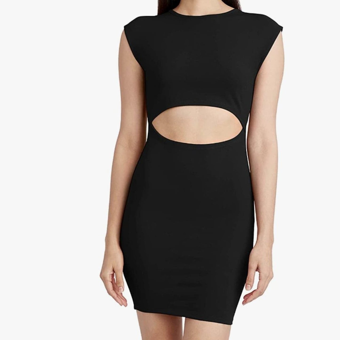 Women's Sleeveless BCBGeneration Mini Dress with Cut Out, Black