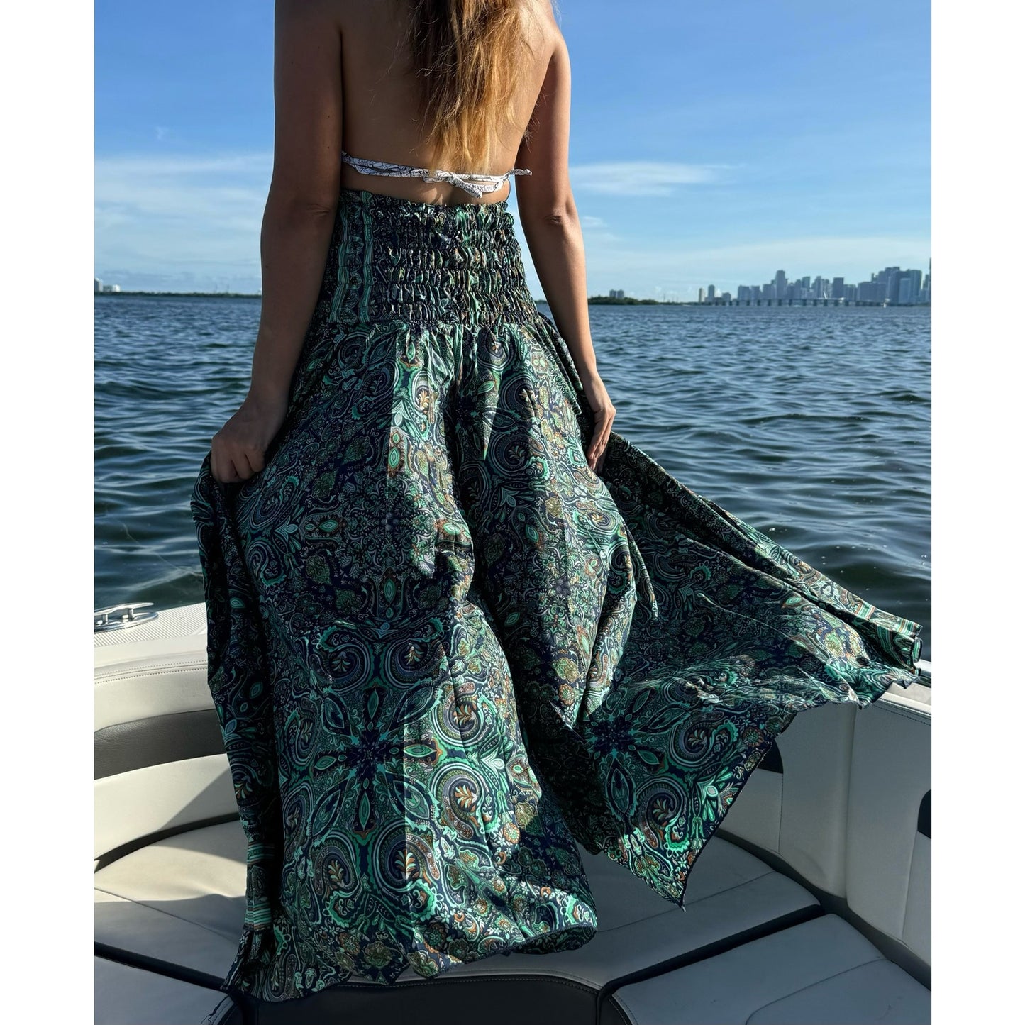Maxi Pants Wide Leg High Waisted