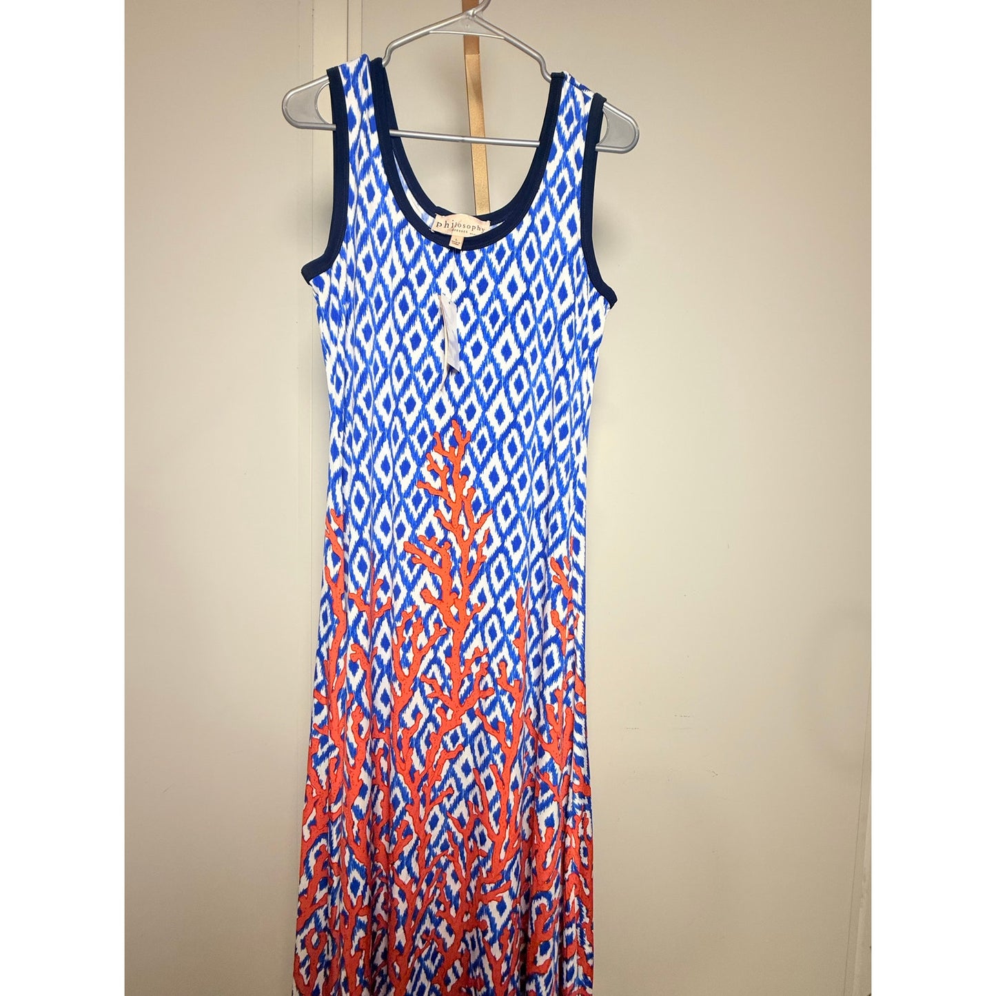 Philosophy coral tie dye dress