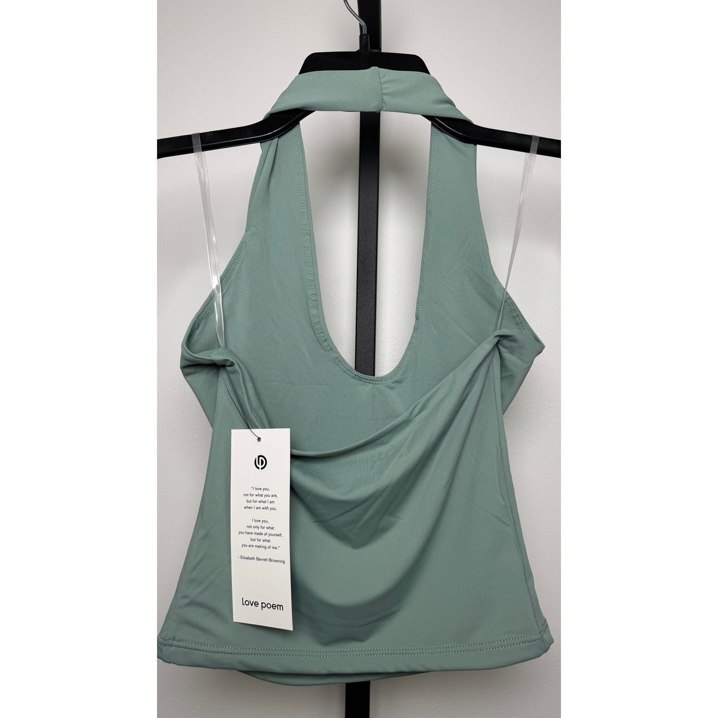 Contour Double Layered Round Neckline Open Back Top
