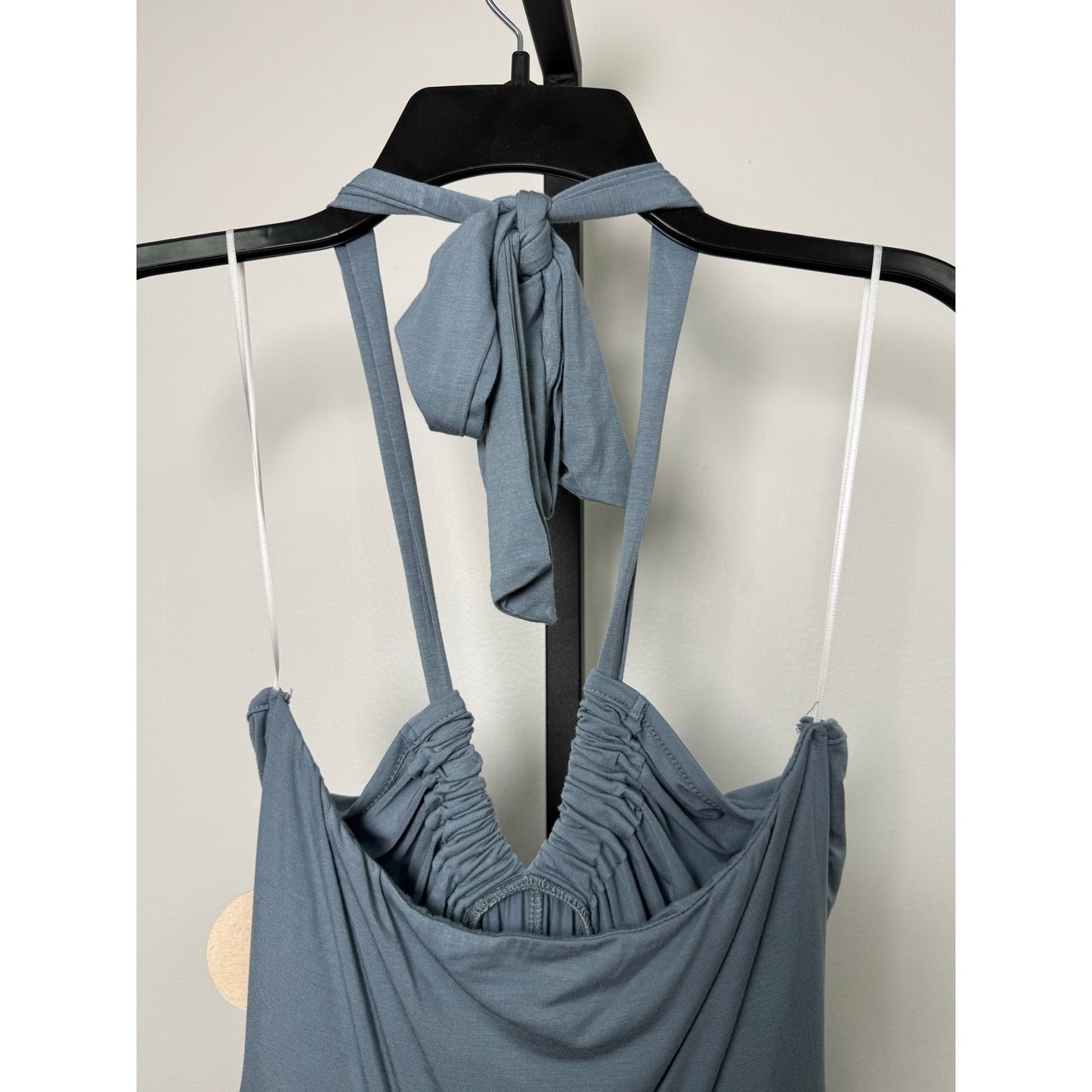 Women’s Halter Romper – Soft Blue/Slate