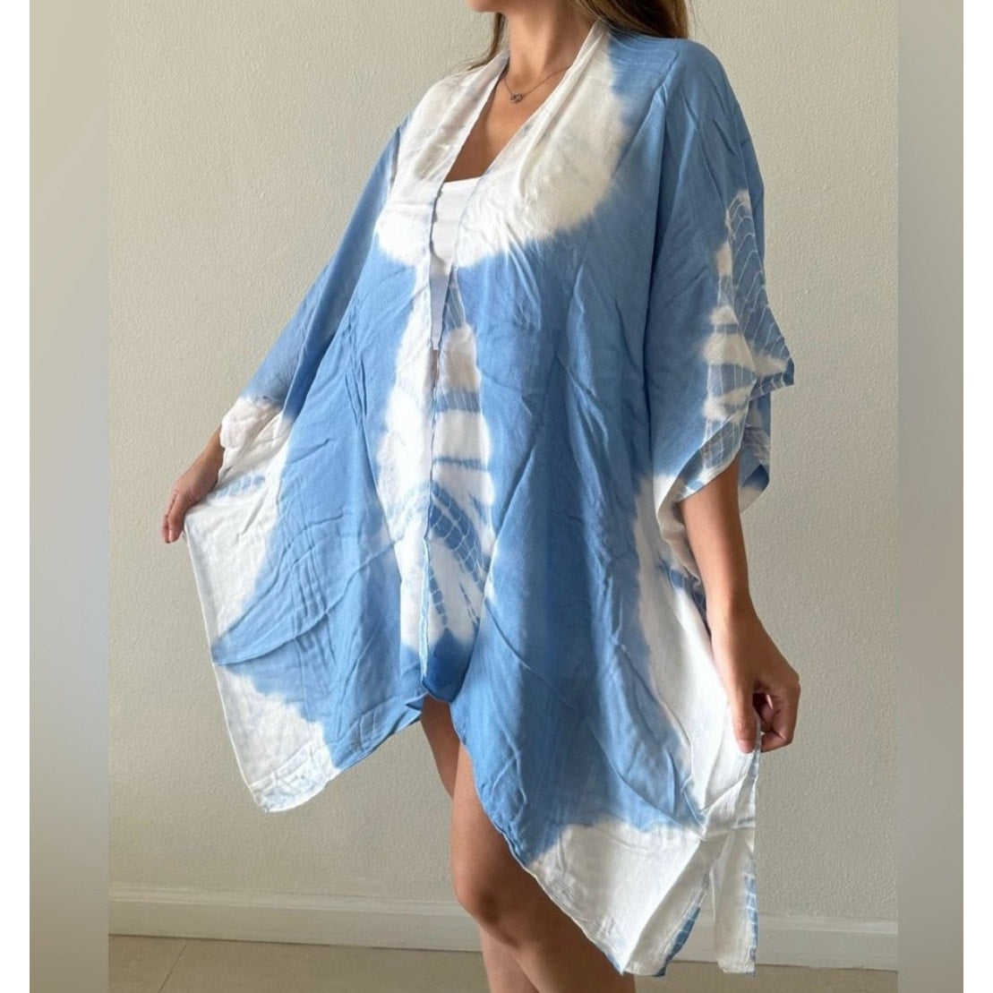 Bijoux Terner Pink Tie dye beach cover-up