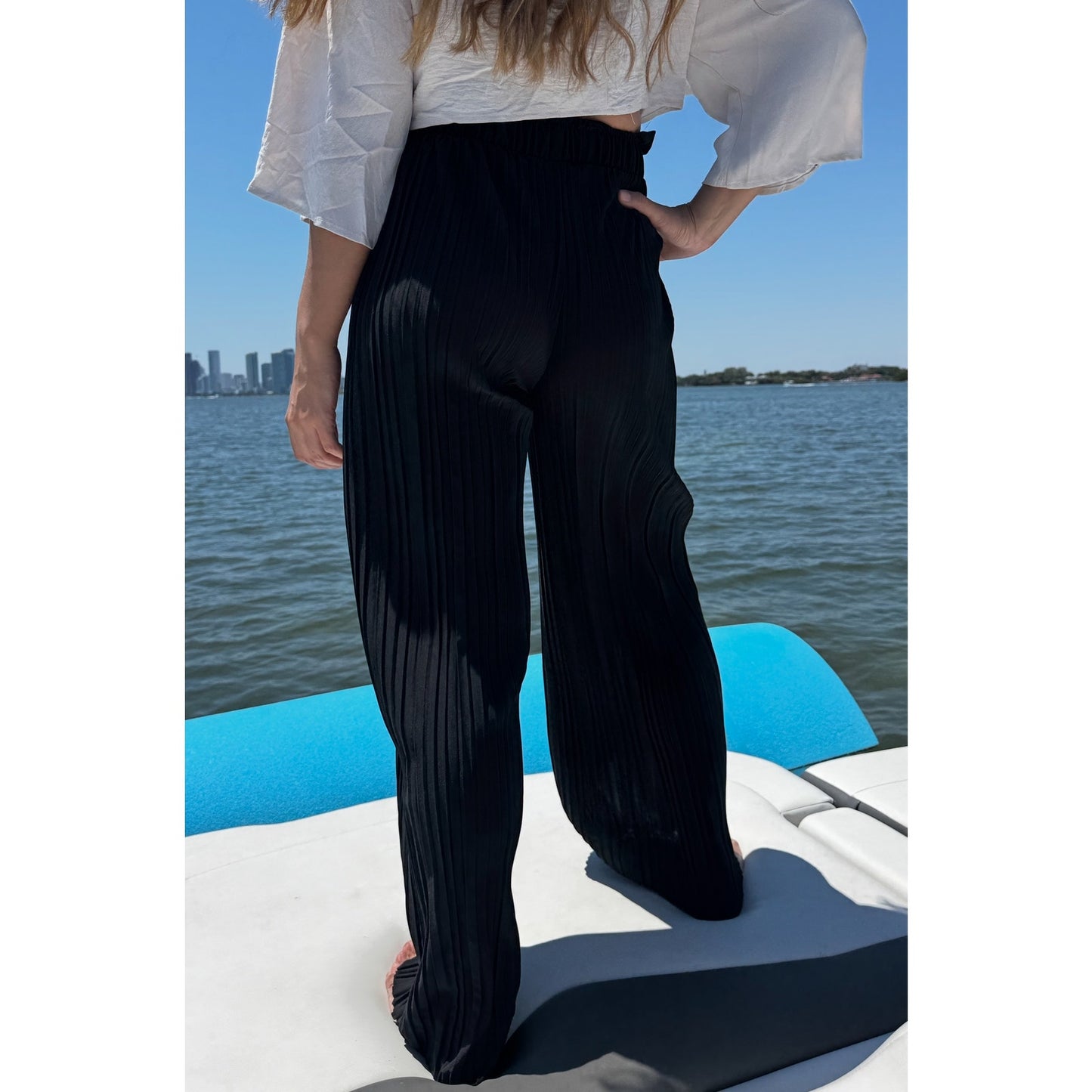 Rhinestone drawstring lounge pants