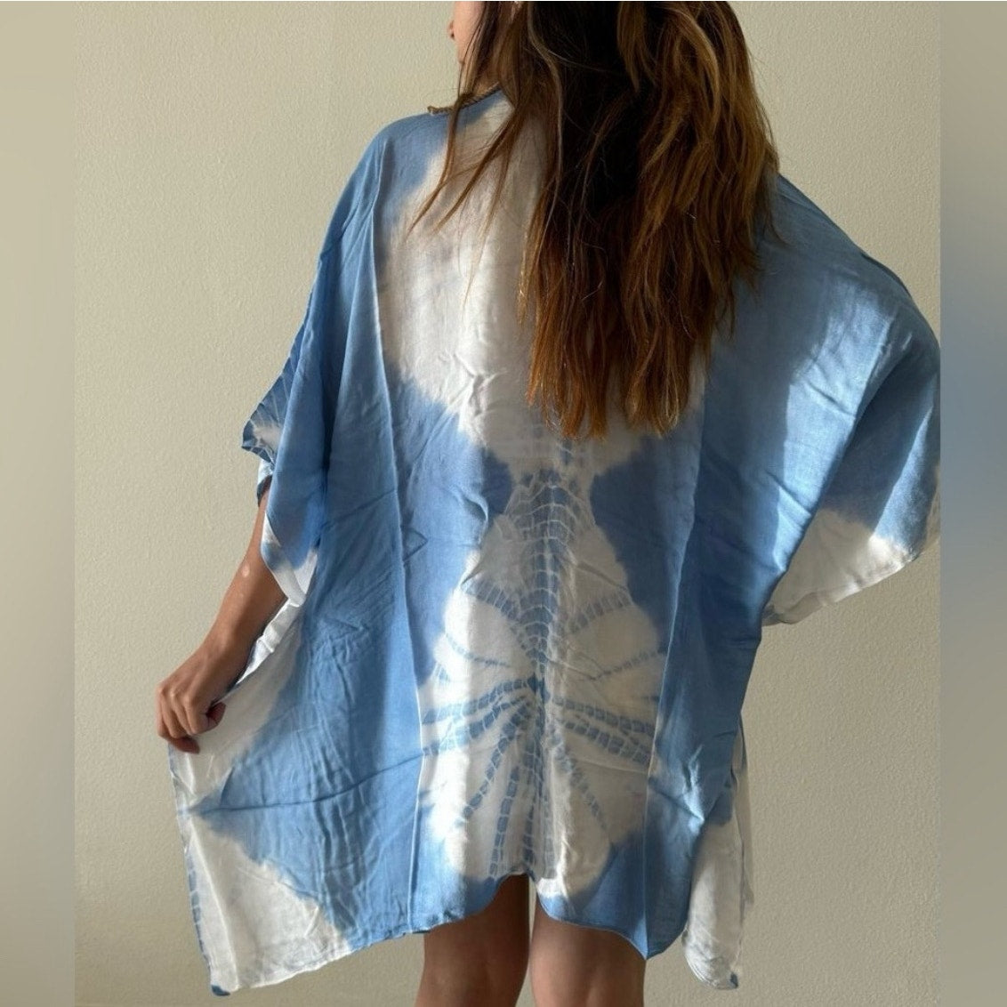 Bijoux Terner Pink Tie dye beach cover-up