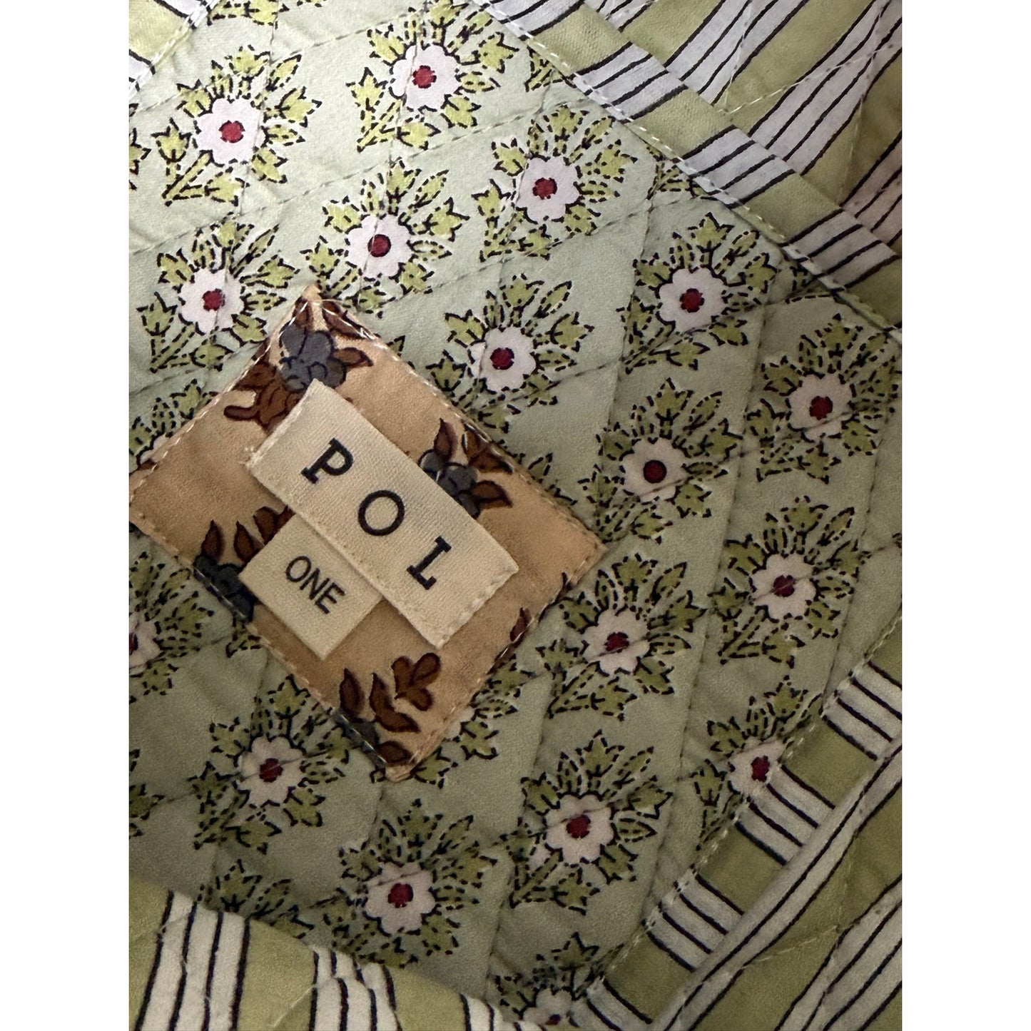 POL Floral Quilted Tote Bag – One Size