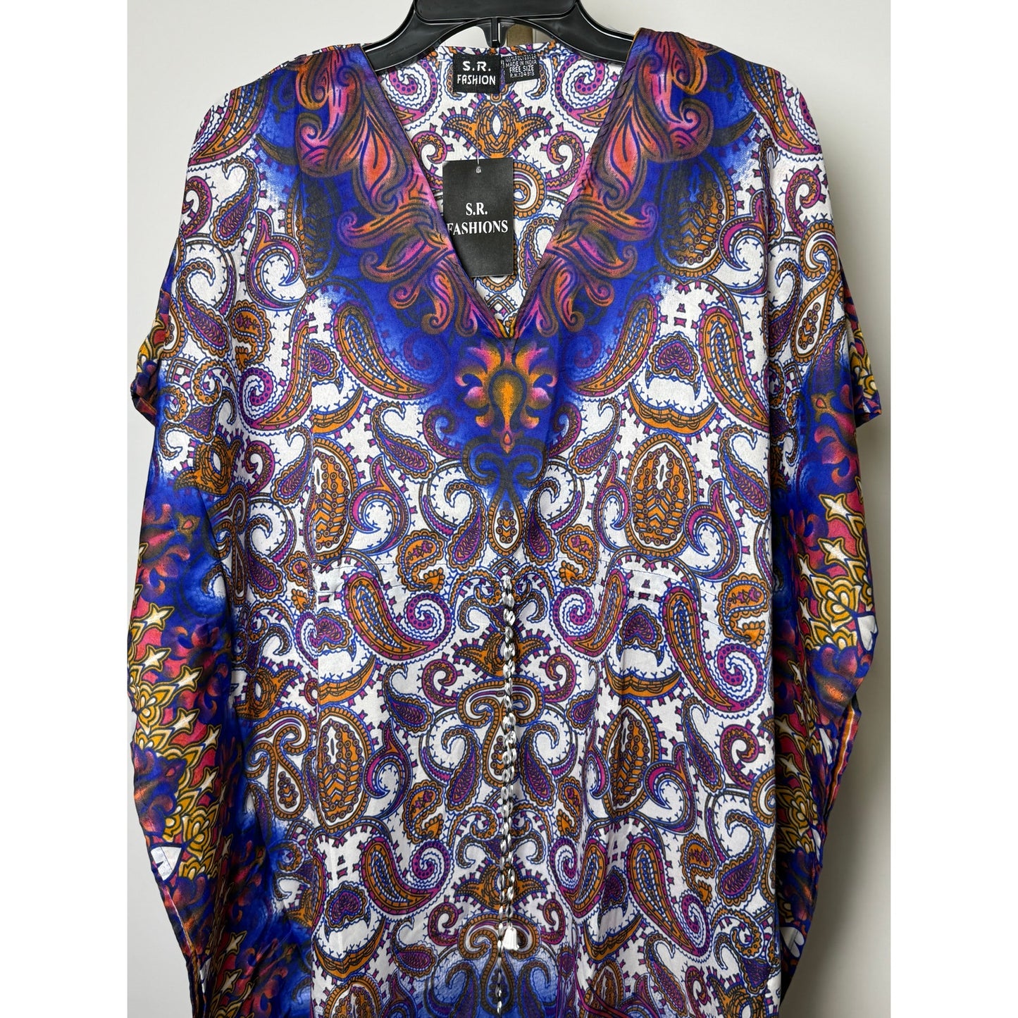 Paisley and feathers Kaftan Dresses for Women Beach Coverups, One Size Kaftans