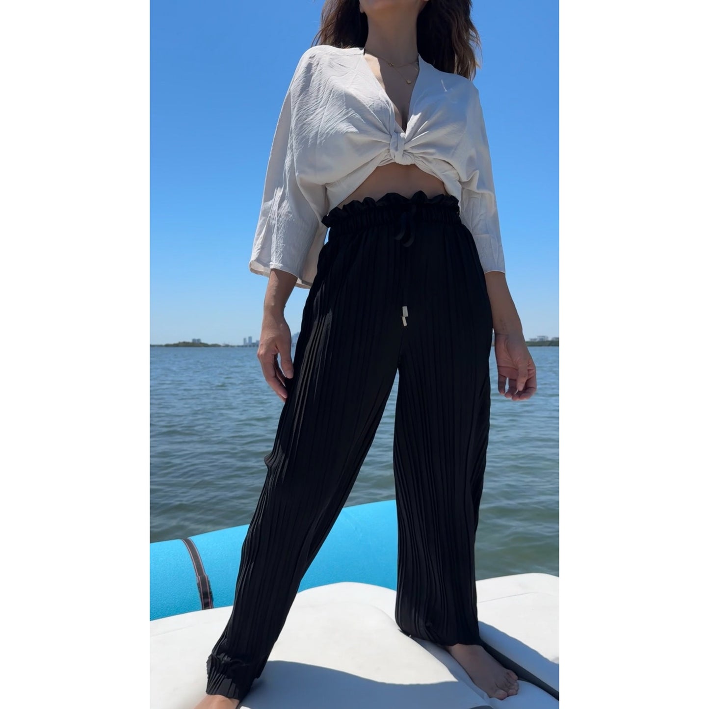 Rhinestone drawstring lounge pants