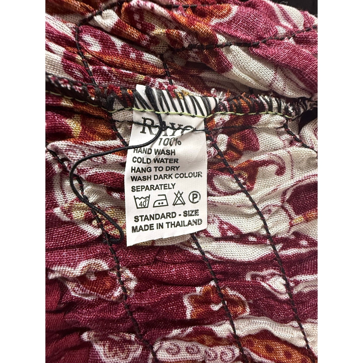 Wine Elephant Print Harem Pants
