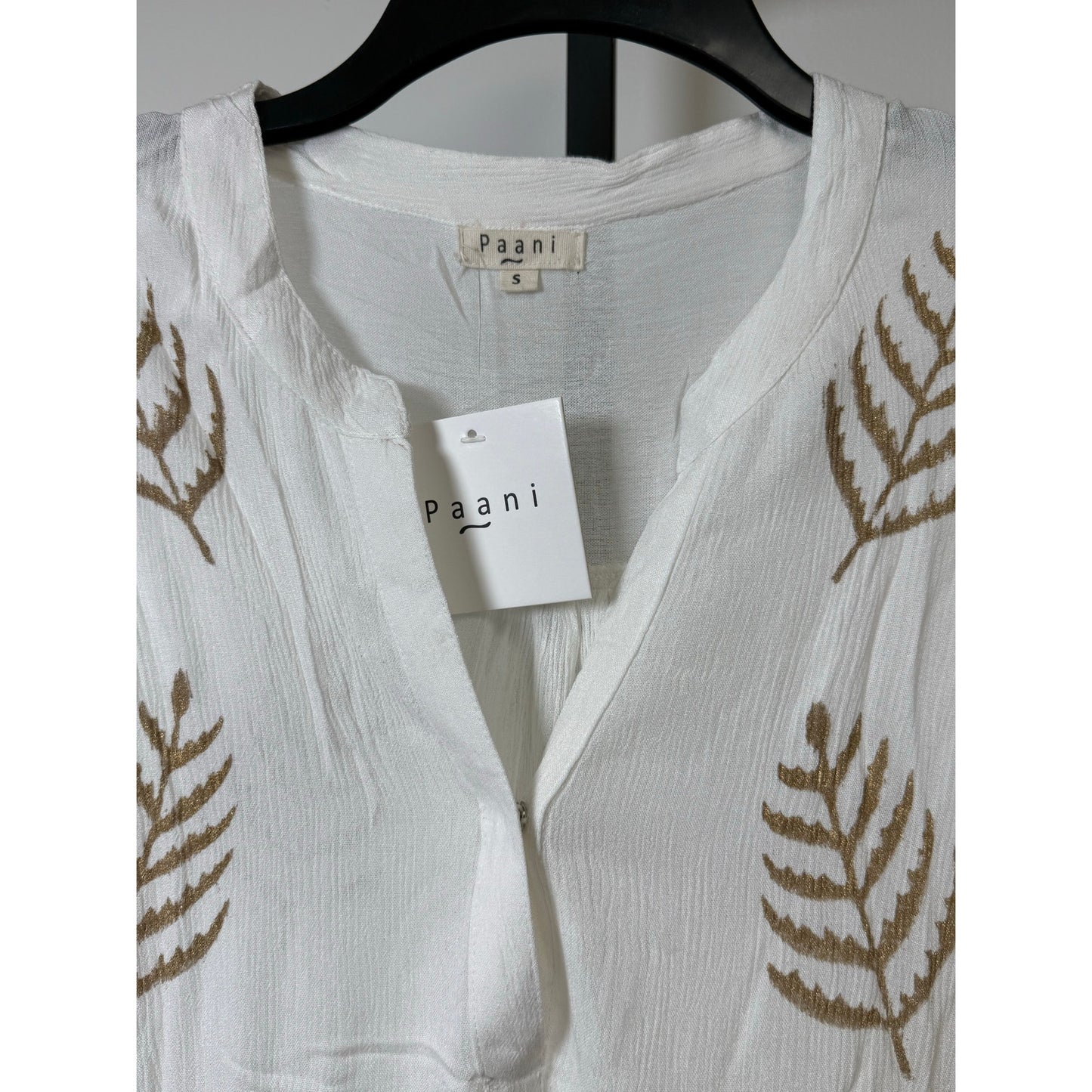White Boho Embroidered Dress – NWT