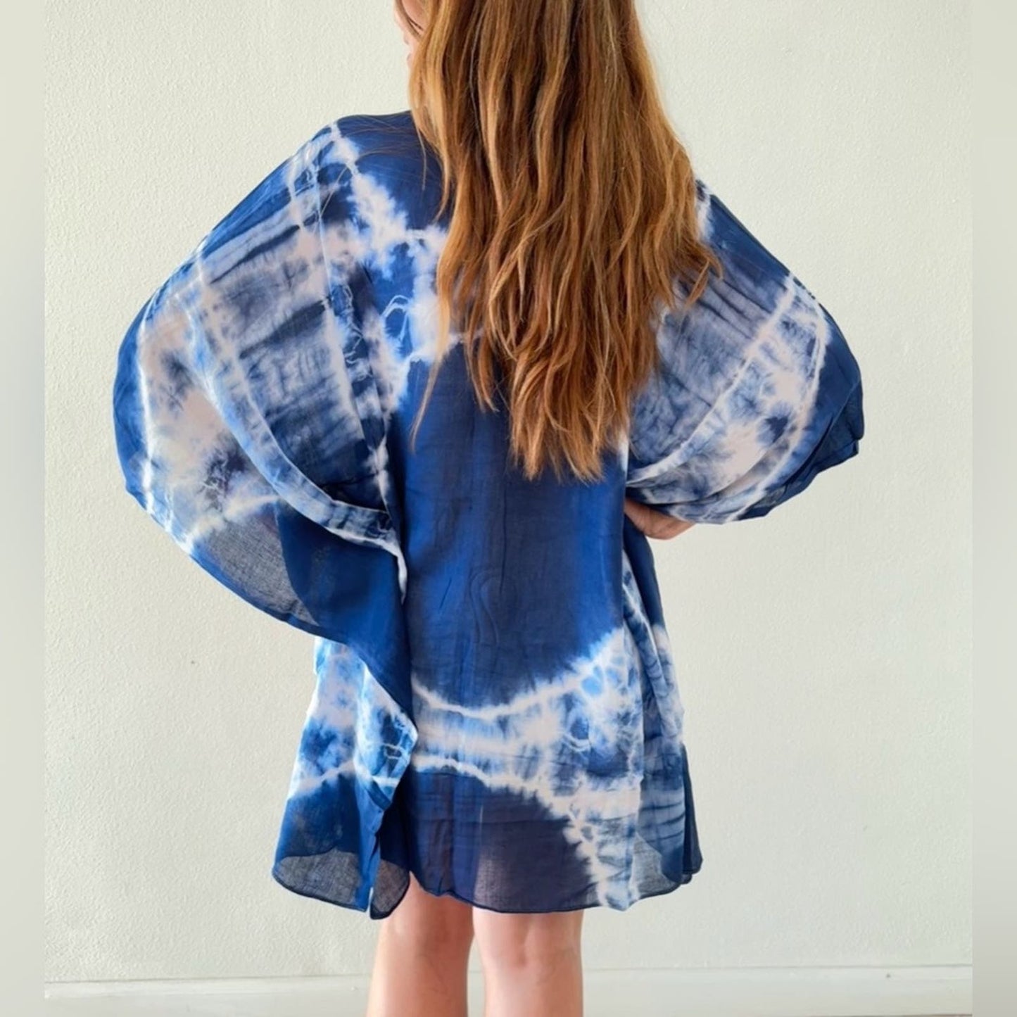 Bijoux Terner Tie dye beach cover-up Blue