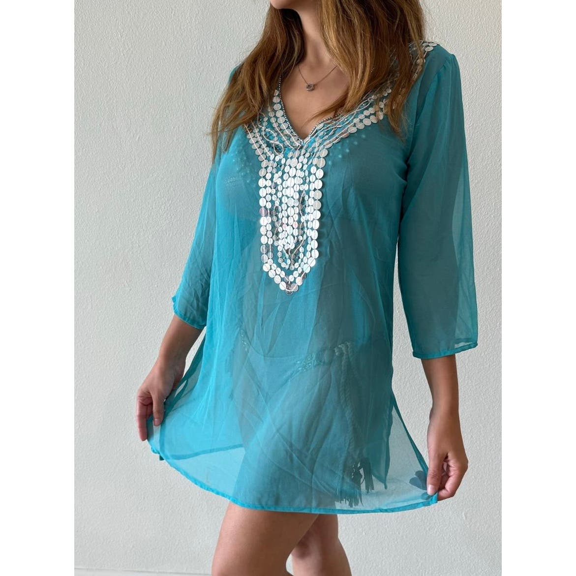 Women's Embellished Cover Up Beachwear Coverups