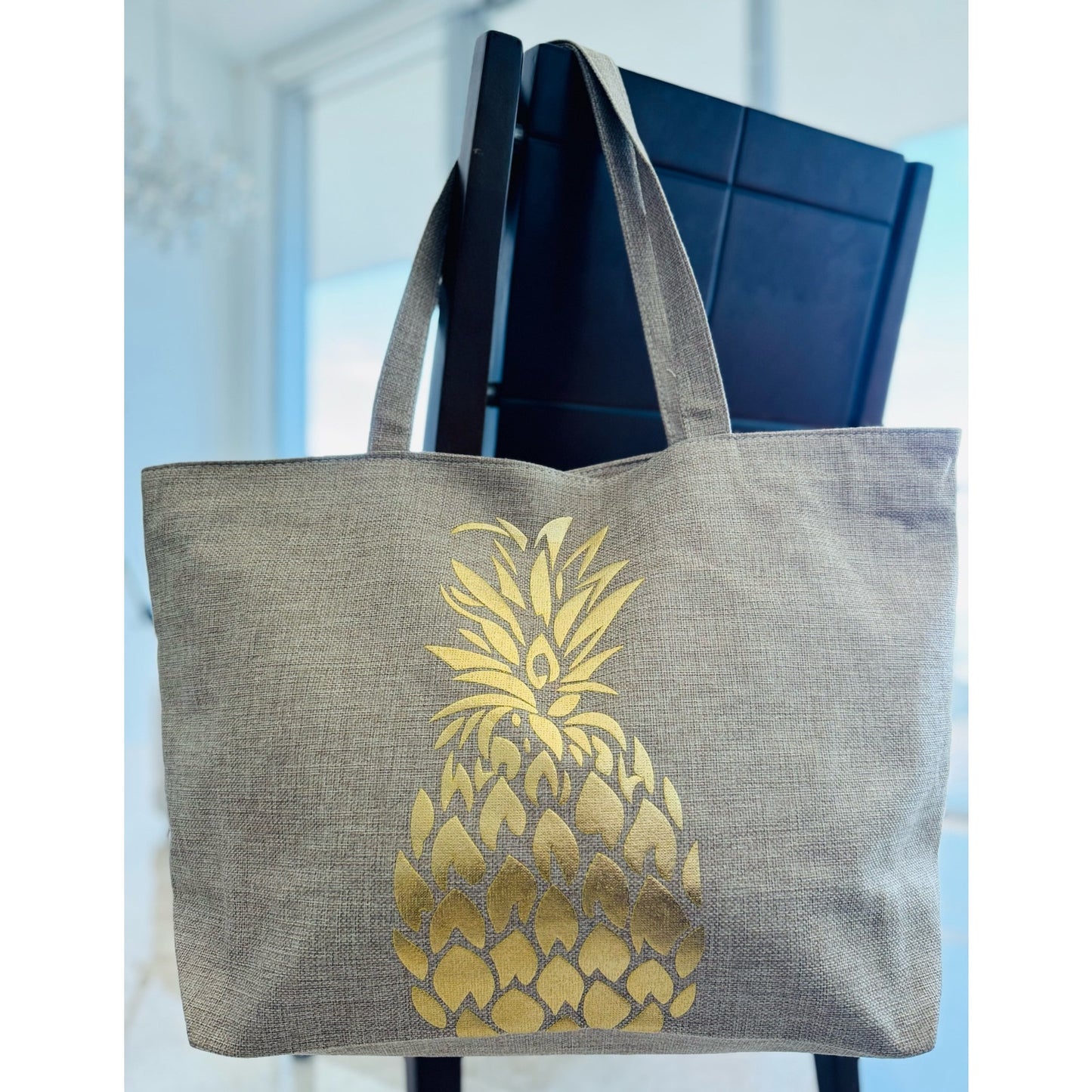 Pineapple Beach Bags Waterproof Large Pool Bag Shoulder Travel Tote Bags  Zipper