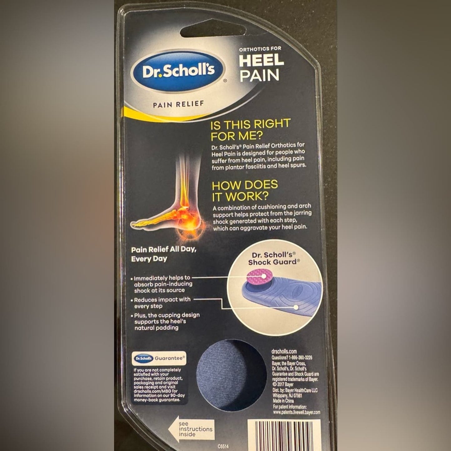 Dr. Scholl’s Tri orthotics for heel pain women’s (5-12) Case of 12 pieces