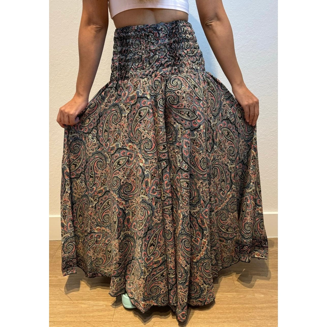 Maxi Pants Wide Leg High Waisted