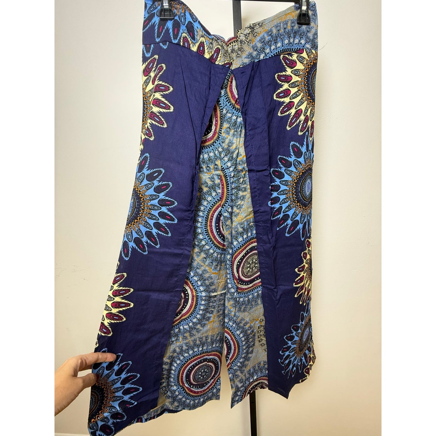 Boho Wide-Leg Wrap Pants – One Size