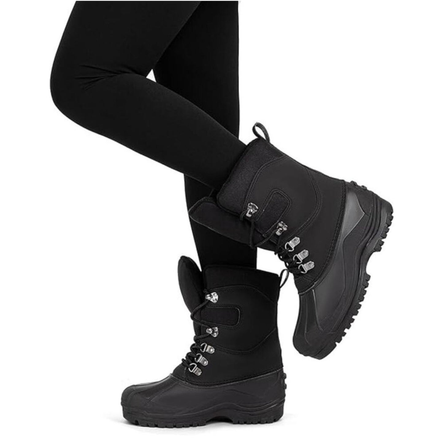 MUSSHOE Women's Snow Boots Waterproof Insulated Mid-Calf Boots Winter Boots