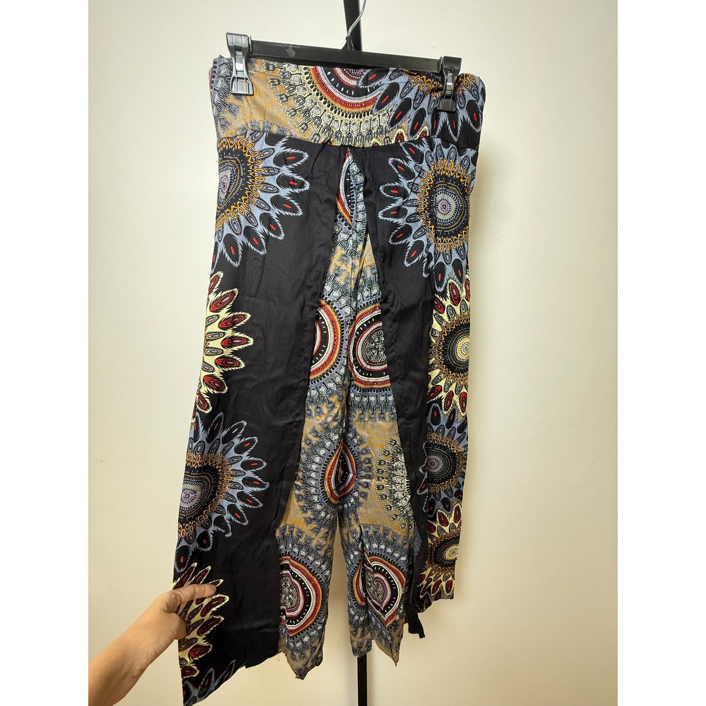 Boho Wide-Leg Wrap Pants – One Size