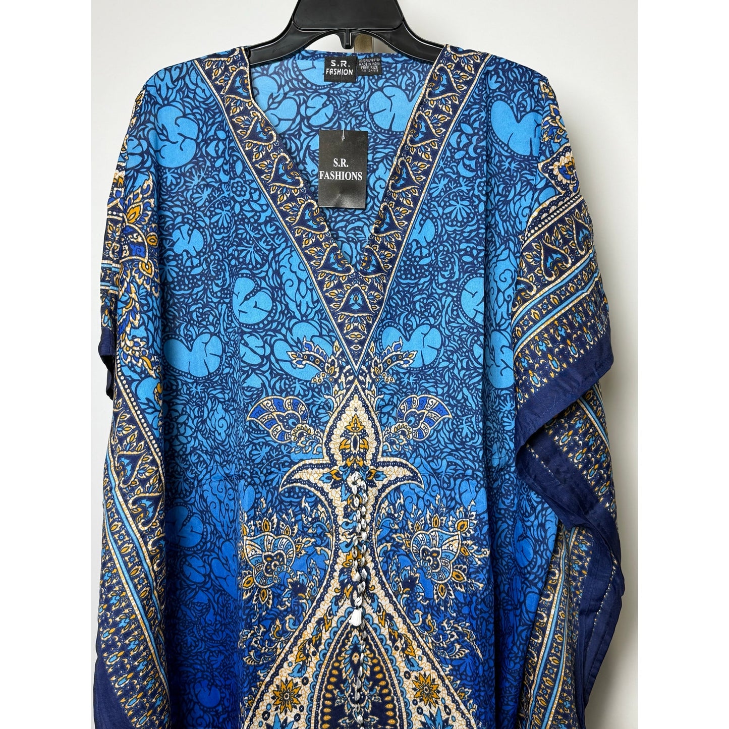 Women's Kaftan Print Kimono Stylish Loungewear, Beach Cover-Up