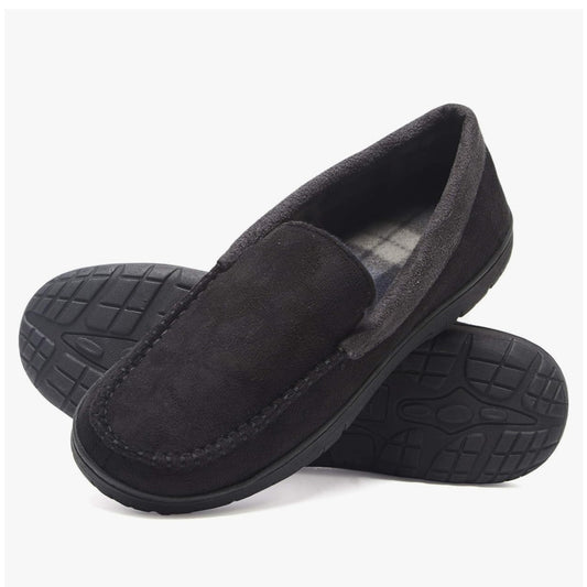 Hanes Men's Textured Moccasin Slipper