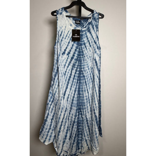 Women Ladies Sleeveless Tie-dye Beach Summer Sundress
Flare Asymmetrical Design