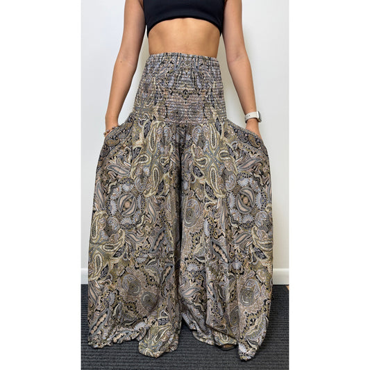 Waist Wide-Leg Pants