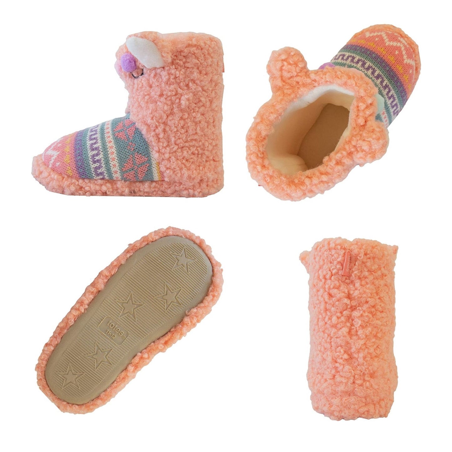 totes Girl's Boot Slipper (11-12)