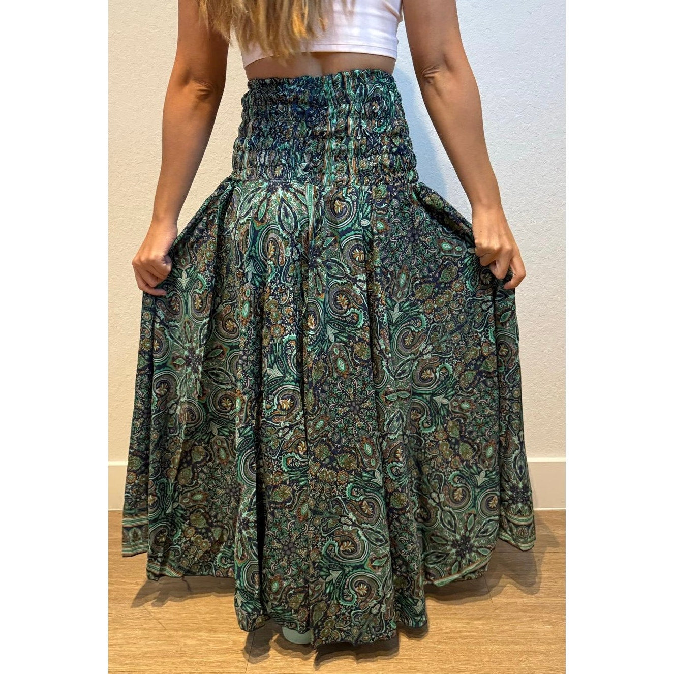 Maxi Pants Wide Leg High Waisted