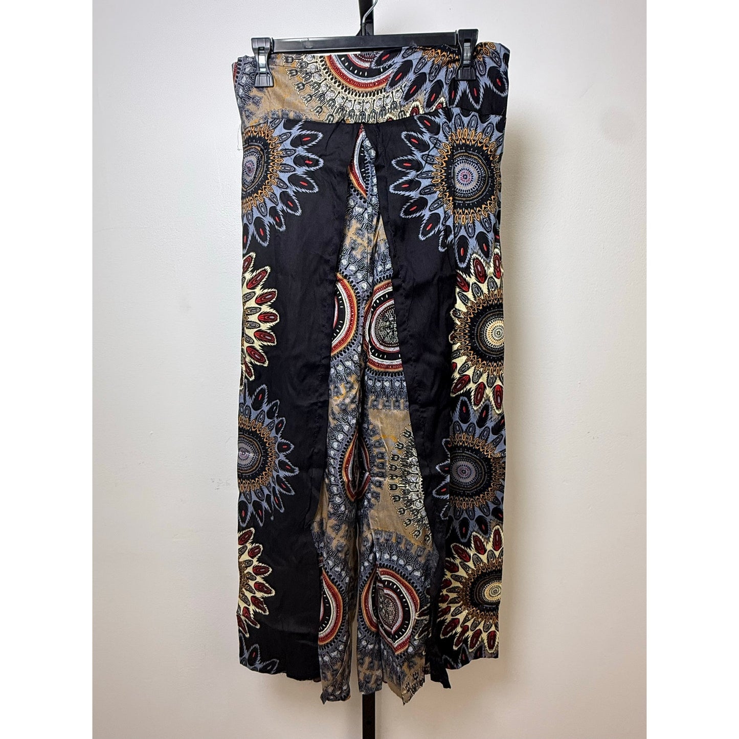 Boho Wide-Leg Wrap Pants – One Size