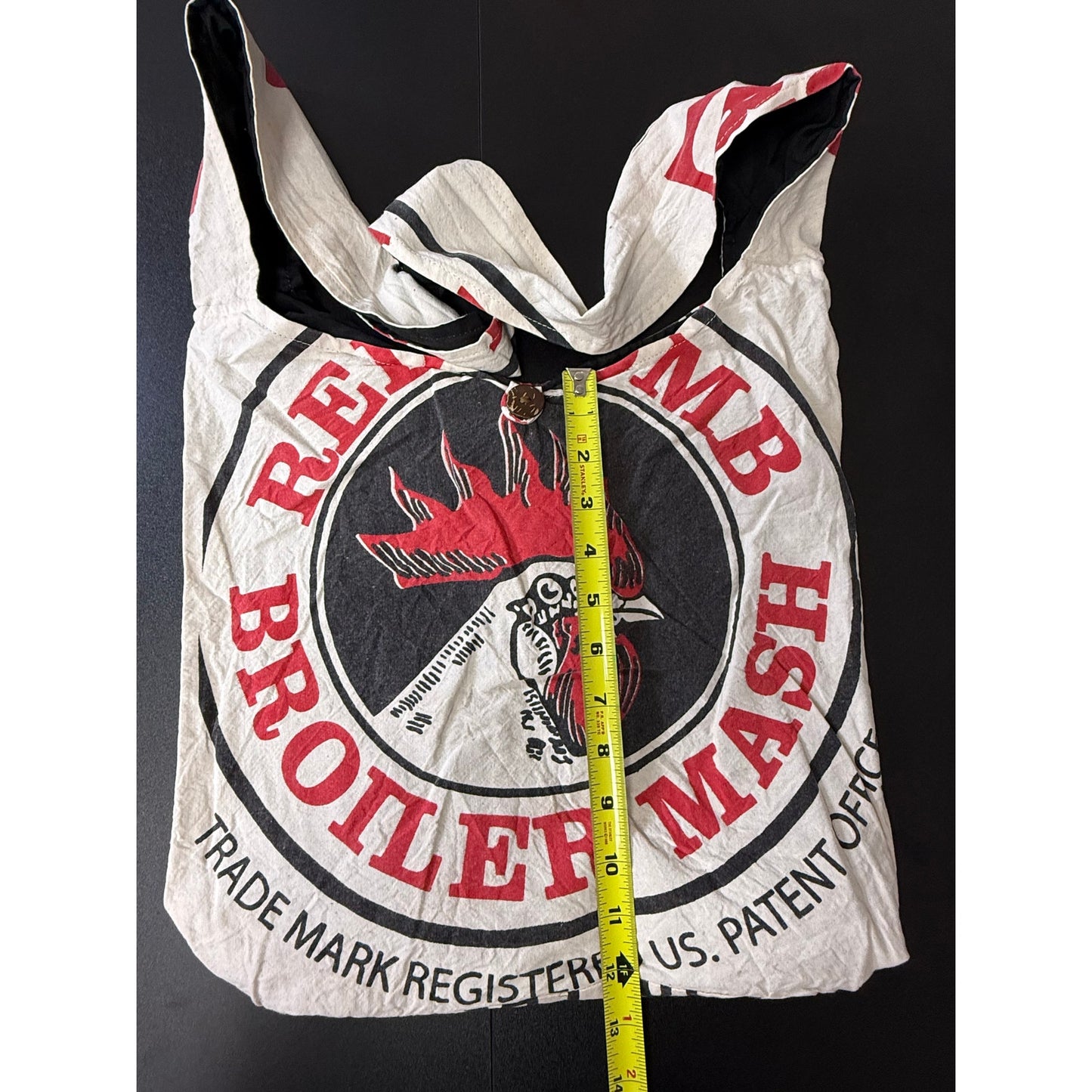 Broiler mash Flour Sack Purse Bag Cotton Tote Vintage Look Feed Sack Cross Body