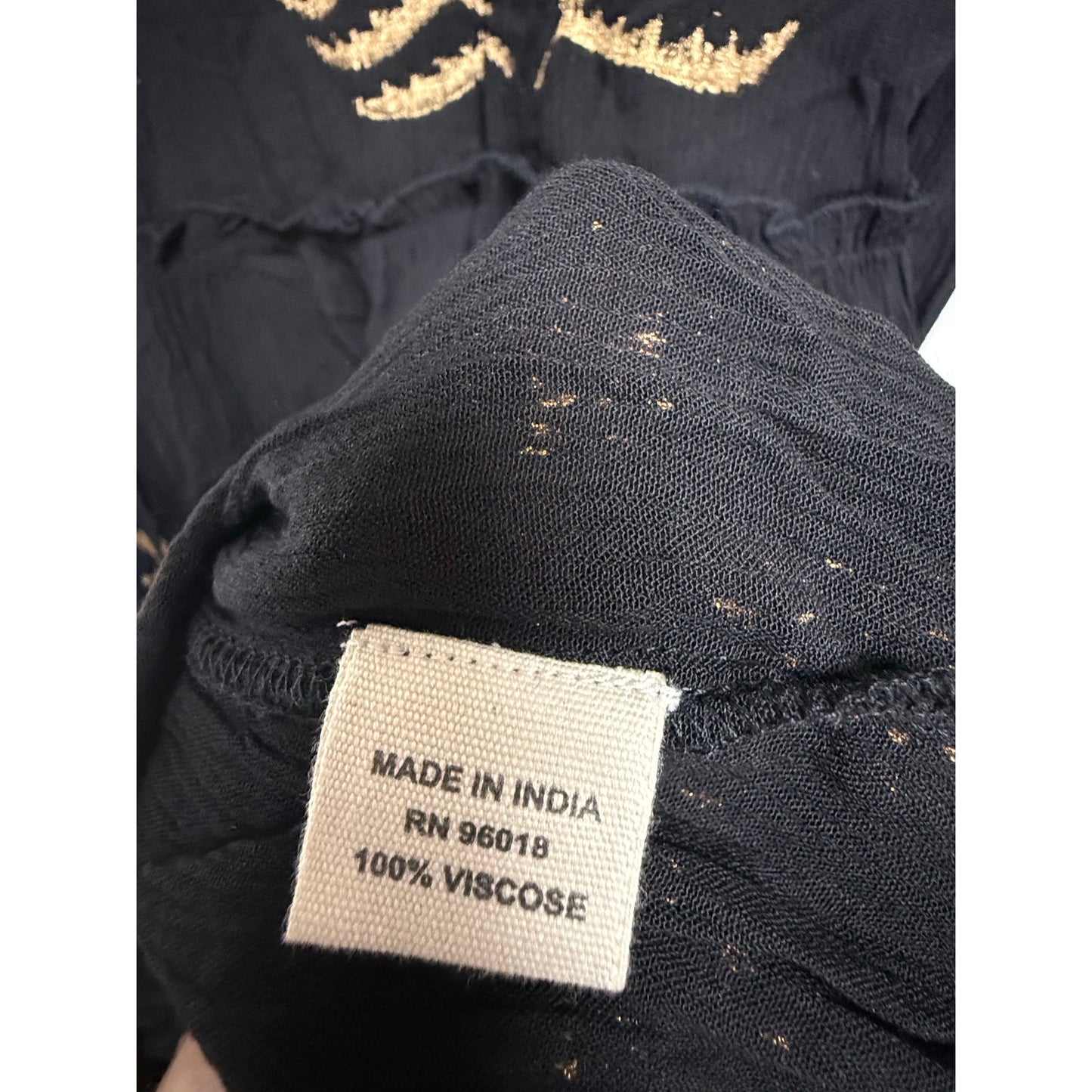 Black Boho Embroidered Dress – NWT