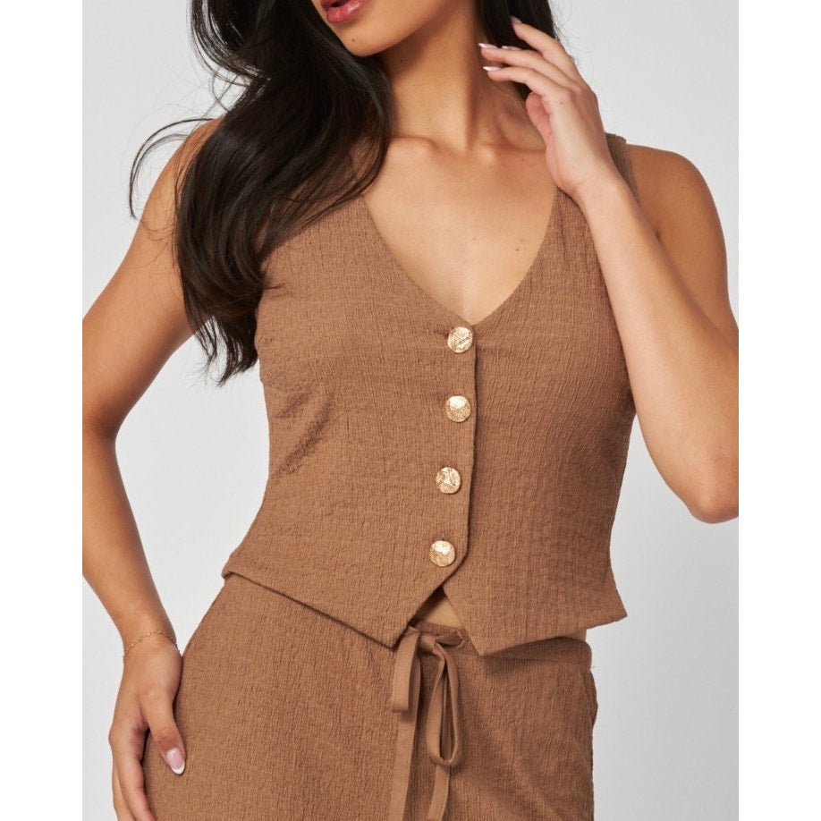 Sunday Shoreline Waffle-Knit Two-Piece Set
