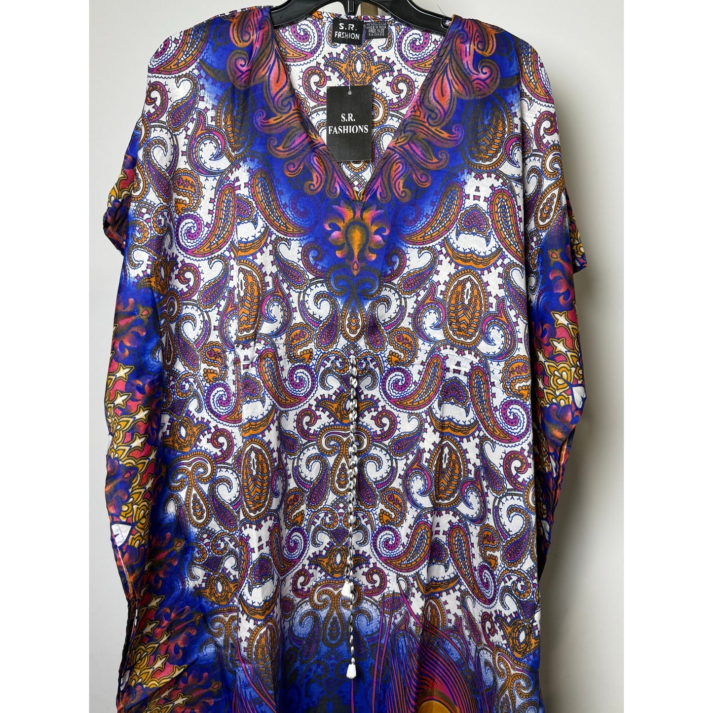 Paisley and feathers Kaftan Dresses for Women Beach Coverups, One Size Kaftans