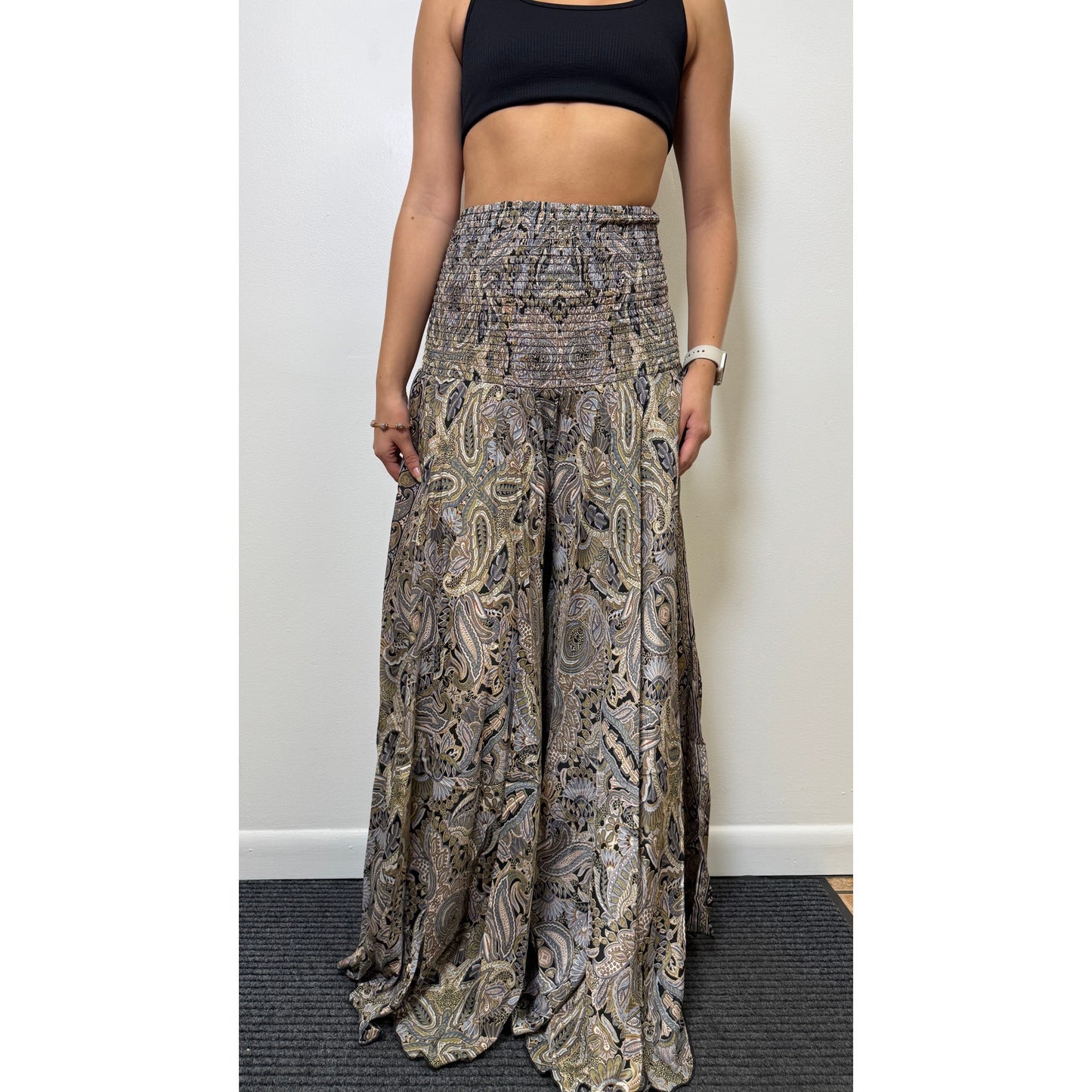 Waist Wide-Leg Pants