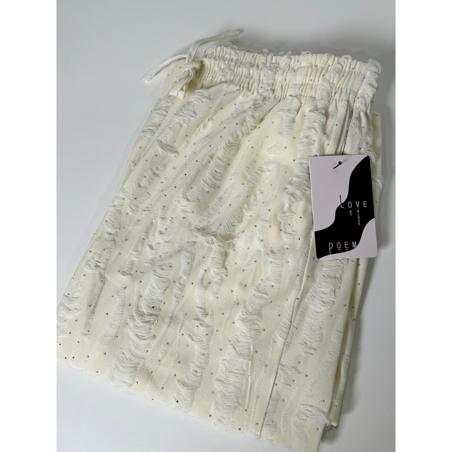 Rhinestone drawstring lounge pants
