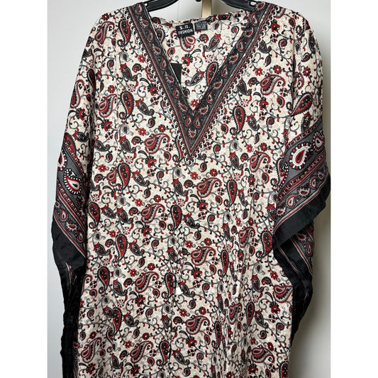 Paisley floral chain Kaftan Dresses for Women Beach Coverups, One Size Kaftans for Loungewear & Swimwear Modern Long Caftans