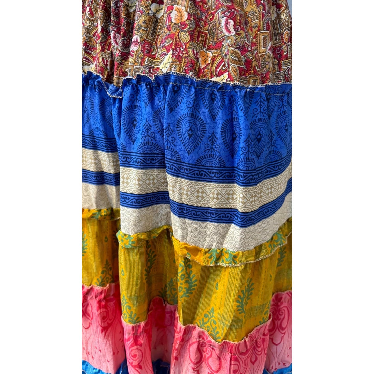 Multi-patch maxi Bohemian Dress