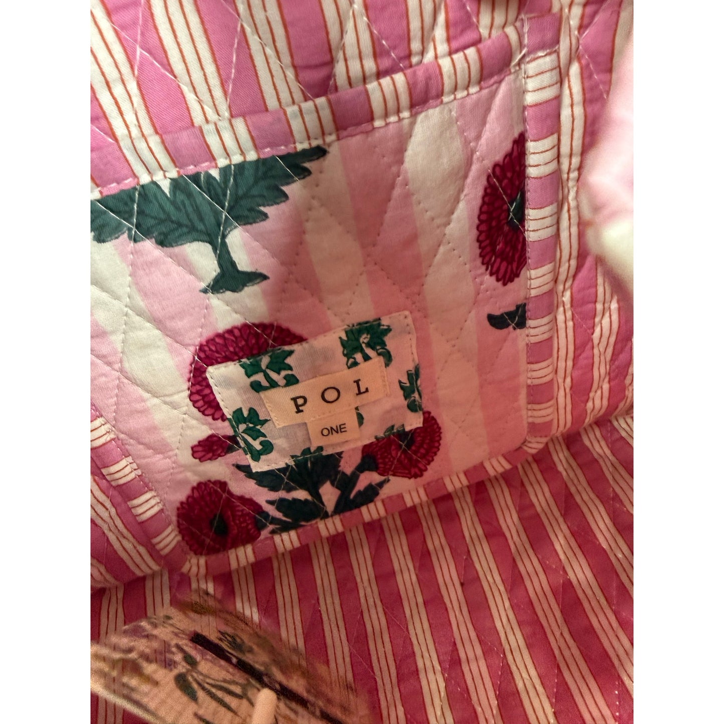 POL Floral Quilted Tote Bag – One Size