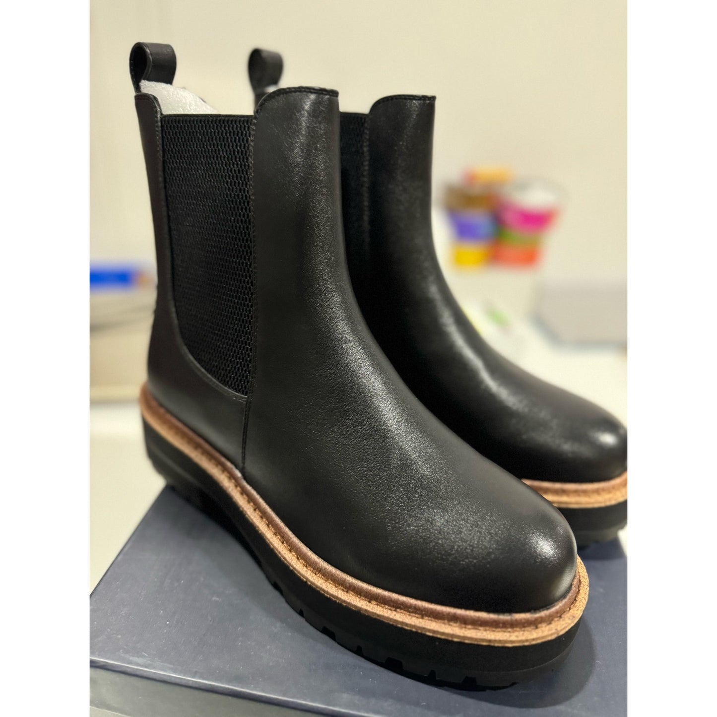 MUCCCUTE Trendy Chelsea Boots for Women Fashion Ankle Boots Platform Chunky