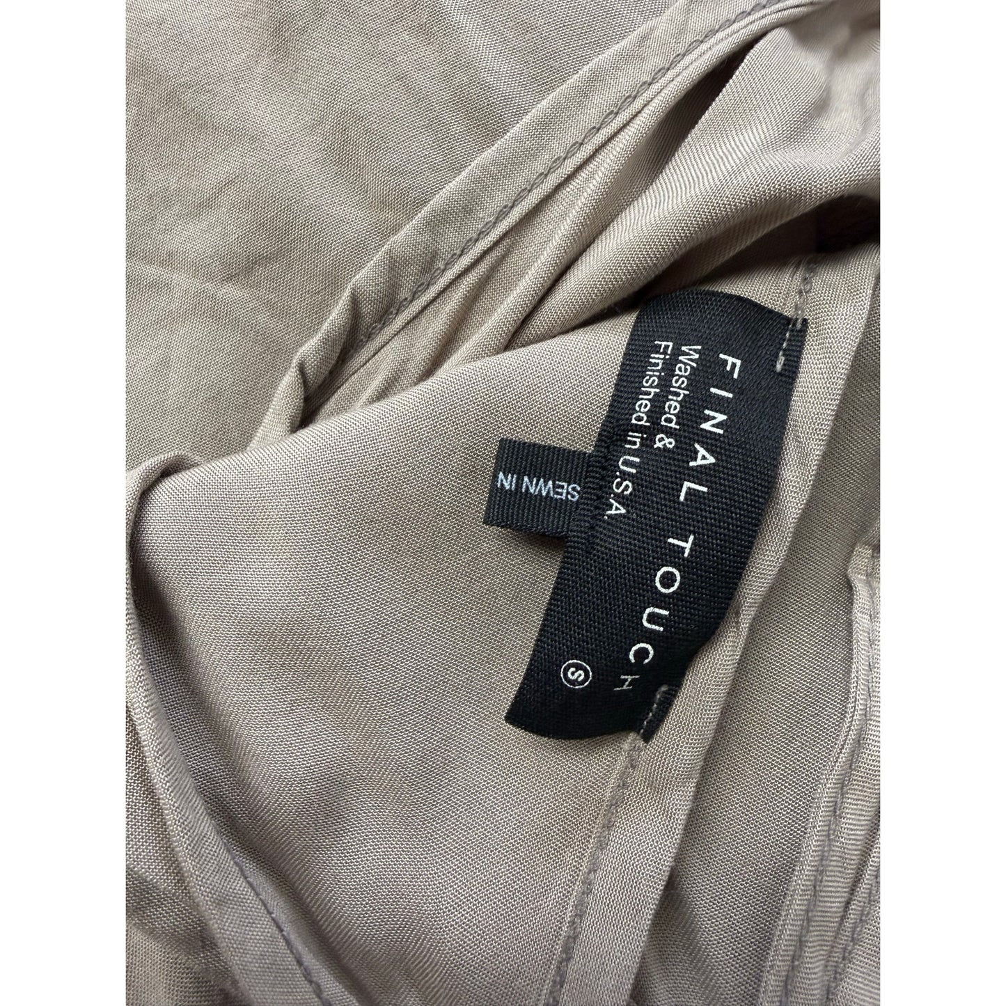 WASHED WOVEN SLOUCHY FITTED JUMPSUIT WITH CAMI STRAP. MADE IN USA