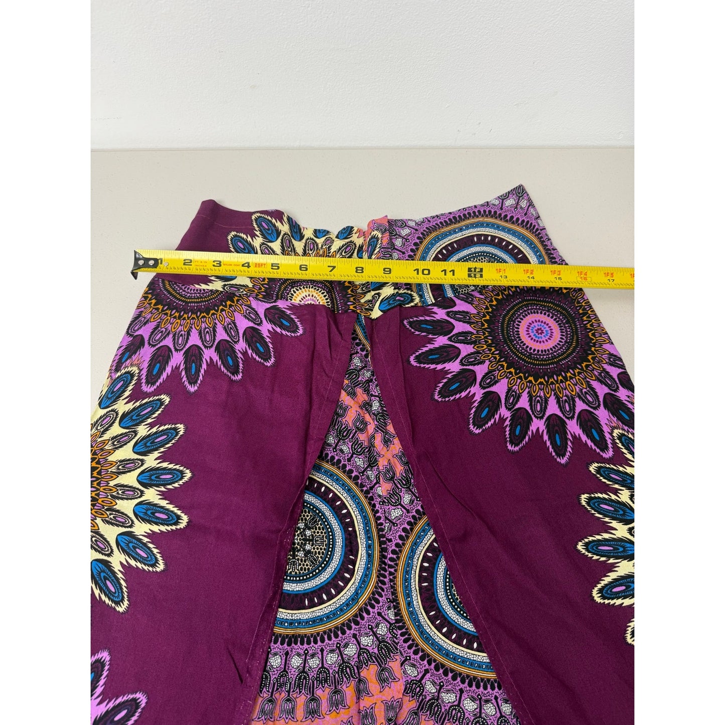Boho Wide-Leg Wrap Pants – One Size
