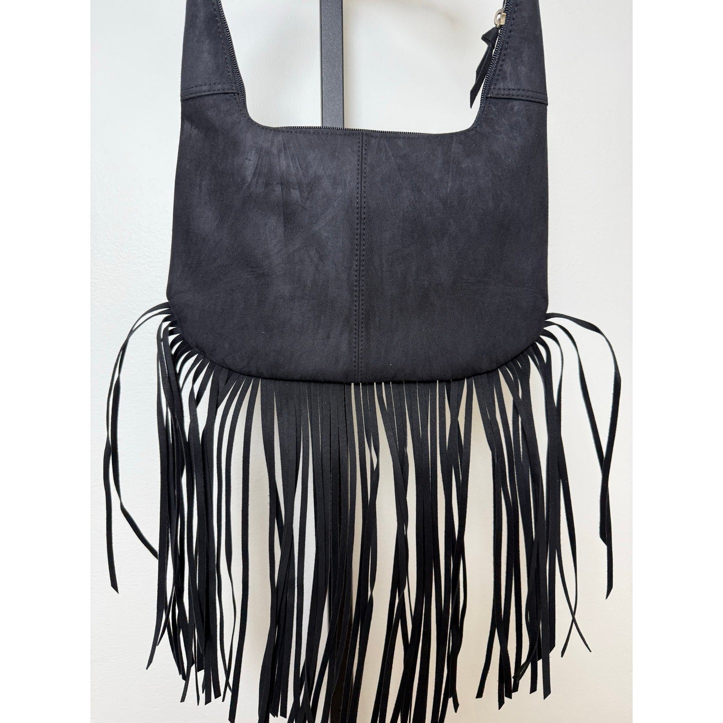 Black Fringe Crossbody Bag