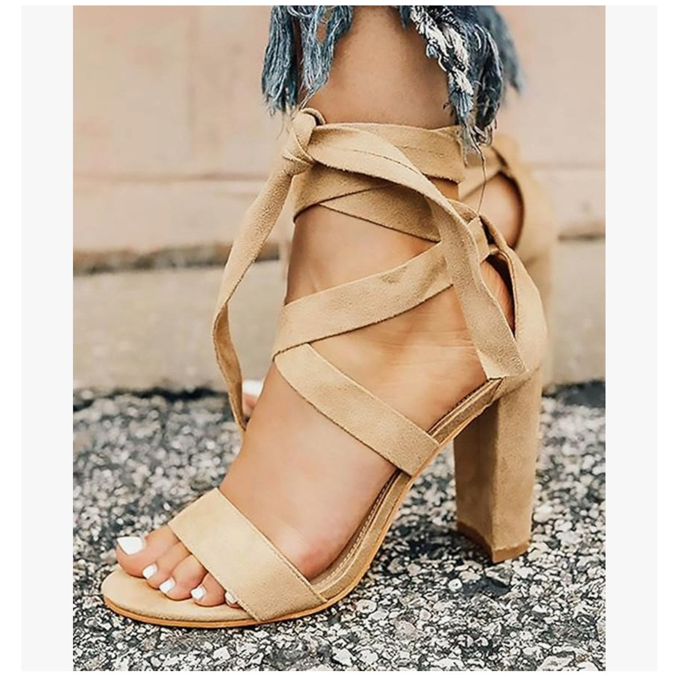 Womens Open Toe Espadrilles Wedges Tie Lace Up Cute Ankle Strap Platform Sandals