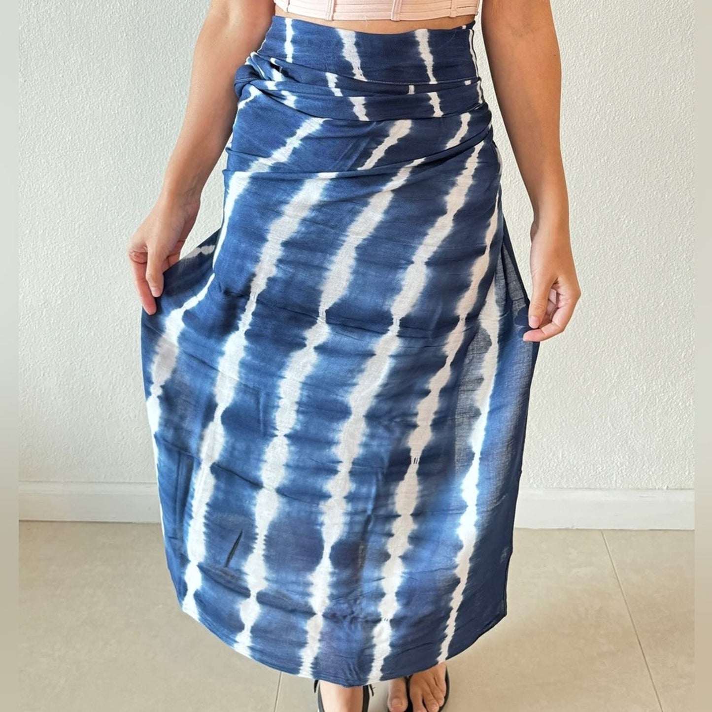 Bijoux Terner Multi-functional Pareo Skirts, Sarong Tie Dye