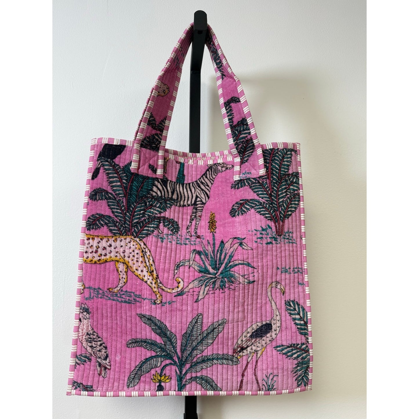 Quilted Floral POL Tote Bag