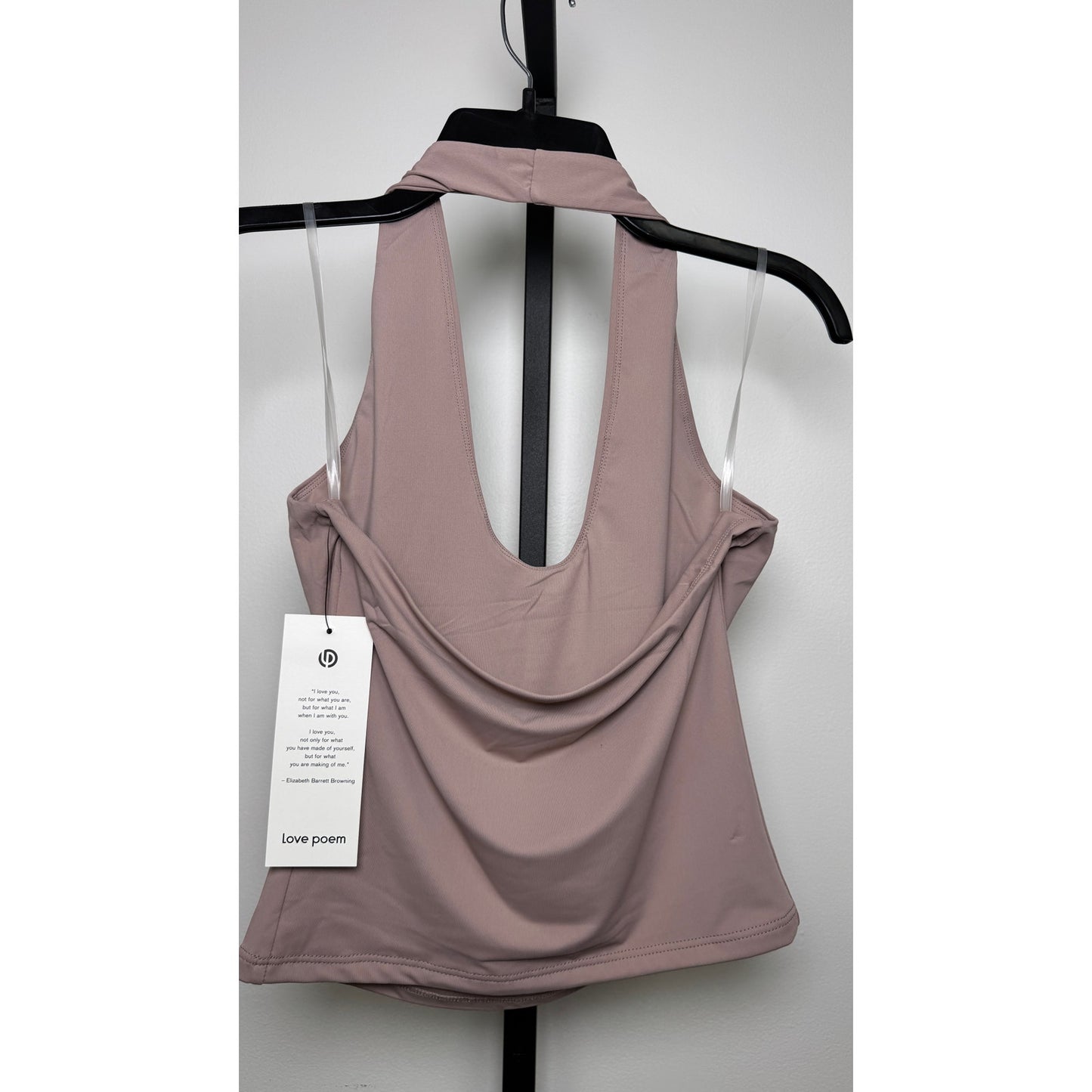 Contour Double Layered Round Neckline Open Back Top