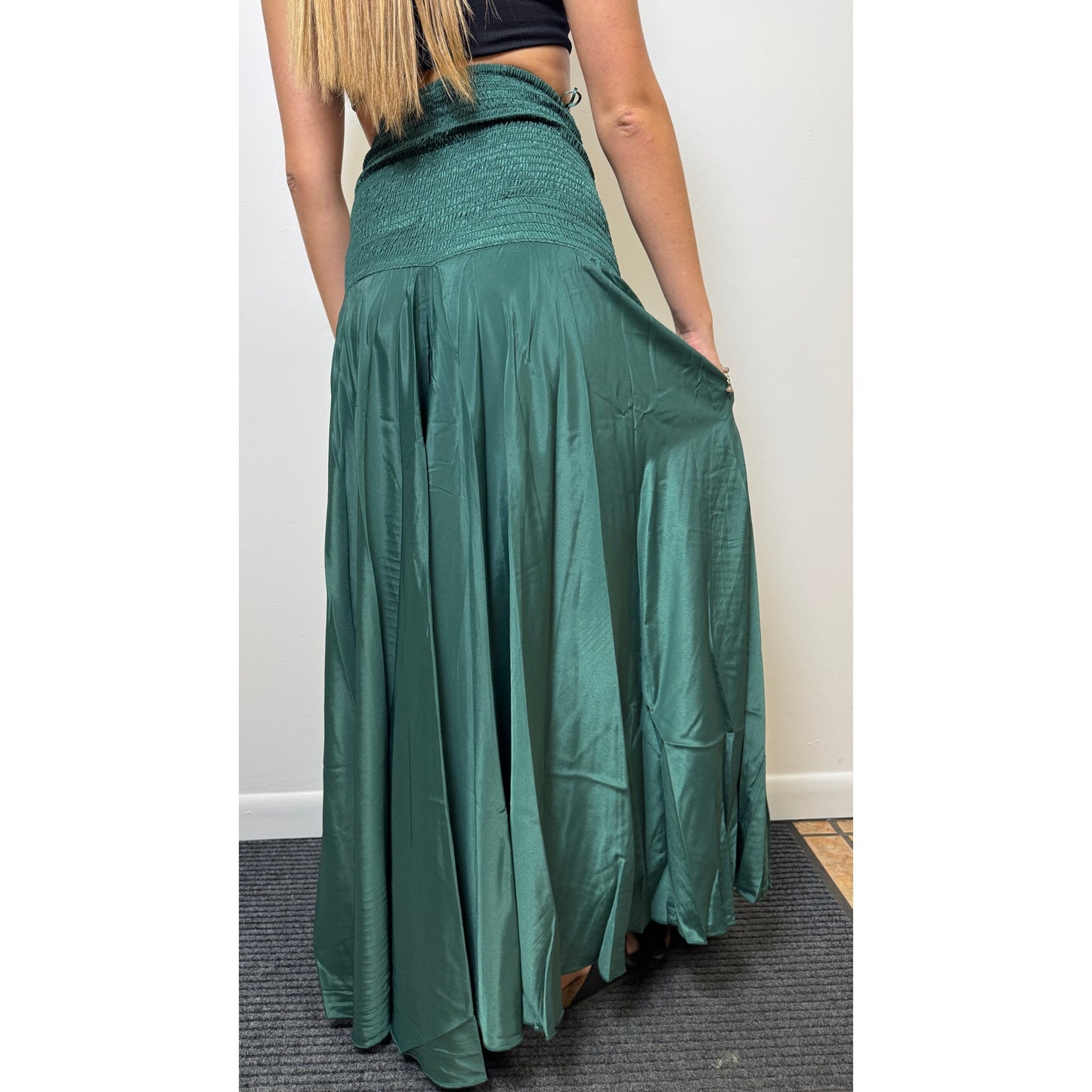 Waist Wide-Leg Pants